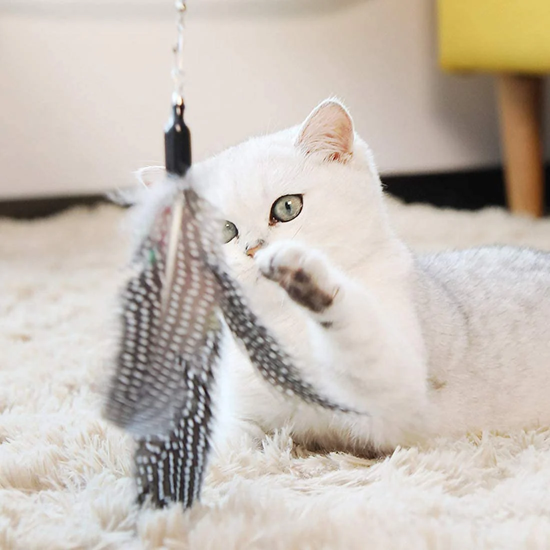 Nootie Interactive Cat Feather Stick Toy | Safe, Durable & Enriching Play for Kittens & Adult Cats | Stimulates Hunting Instincts | Colors May Vary - Image 4