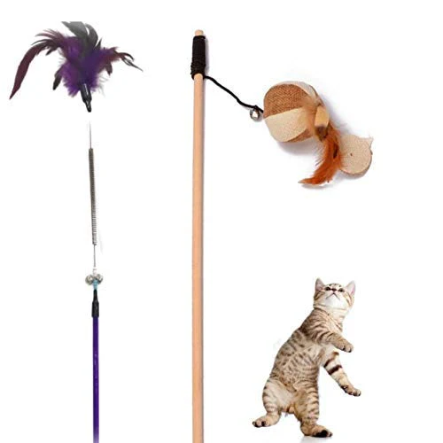 Nootie Interactive Cat Feather Stick Toy | Safe, Durable & Enriching Play for Kittens & Adult Cats | Stimulates Hunting Instincts | Colors May Vary - Image 6