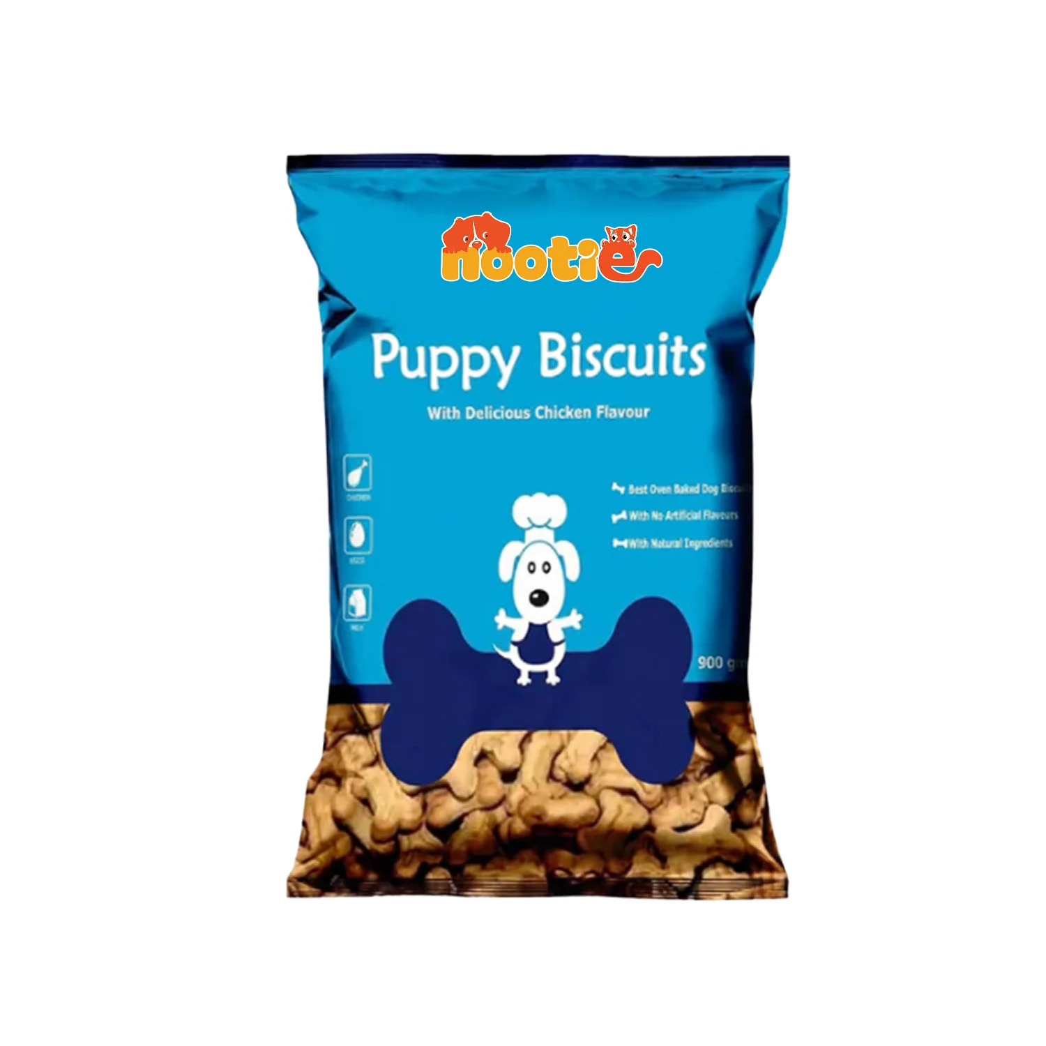 Nootie Chicken Biscuits with Peanut Butter Flavour for Puppies (900g) | High-Protein, Crunchy Growth Snack - Image 12