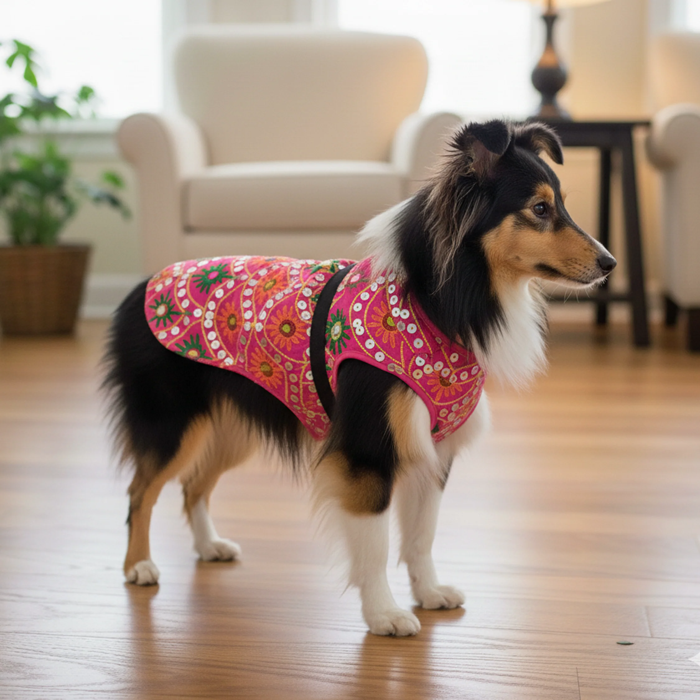 Nootie Festive Dress for Female Dogs – Pink | Stylish Outfit for Weddings & Festivals - Image 3