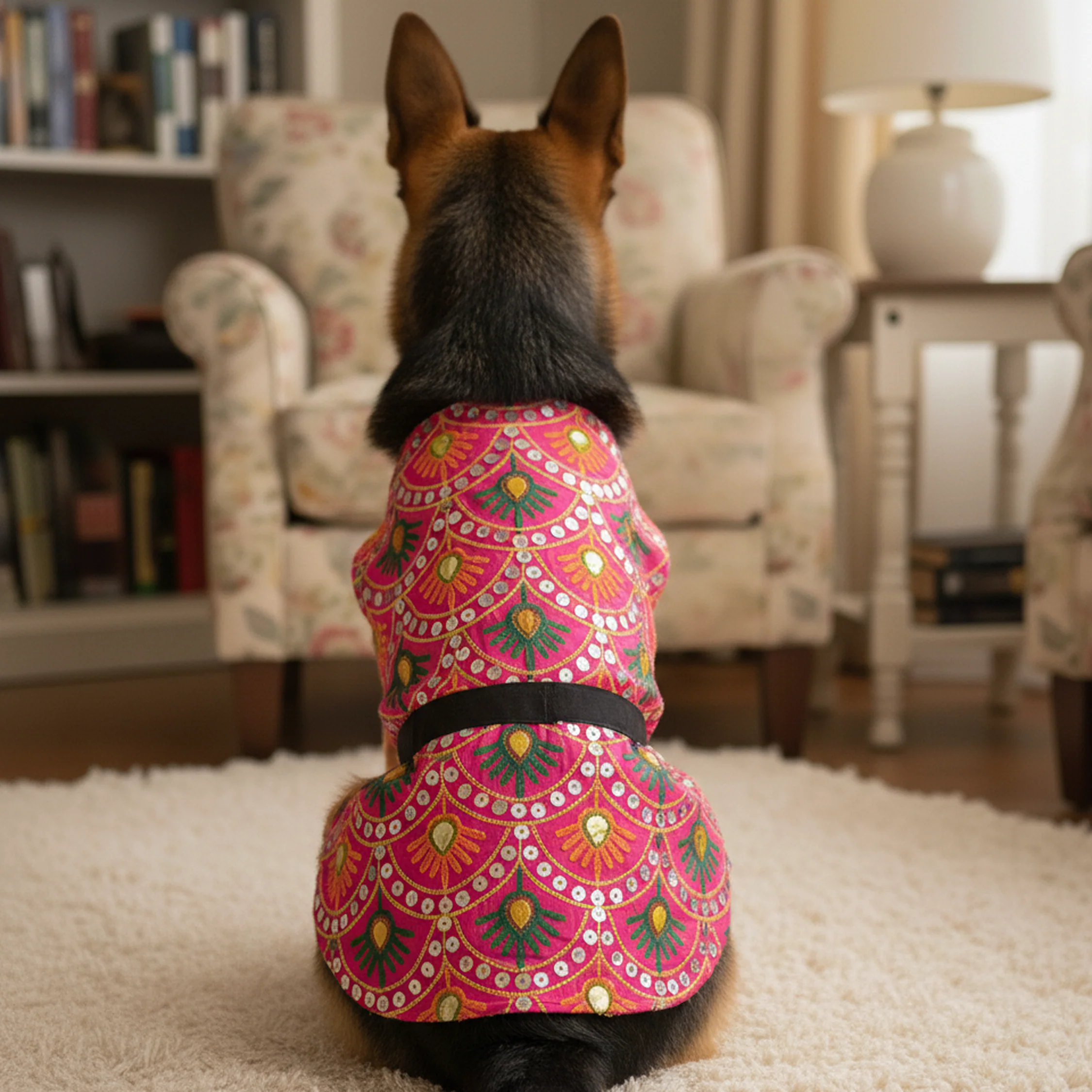 Nootie Festive Dress for Female Dogs – Pink | Stylish Outfit for Weddings & Festivals - Image 4