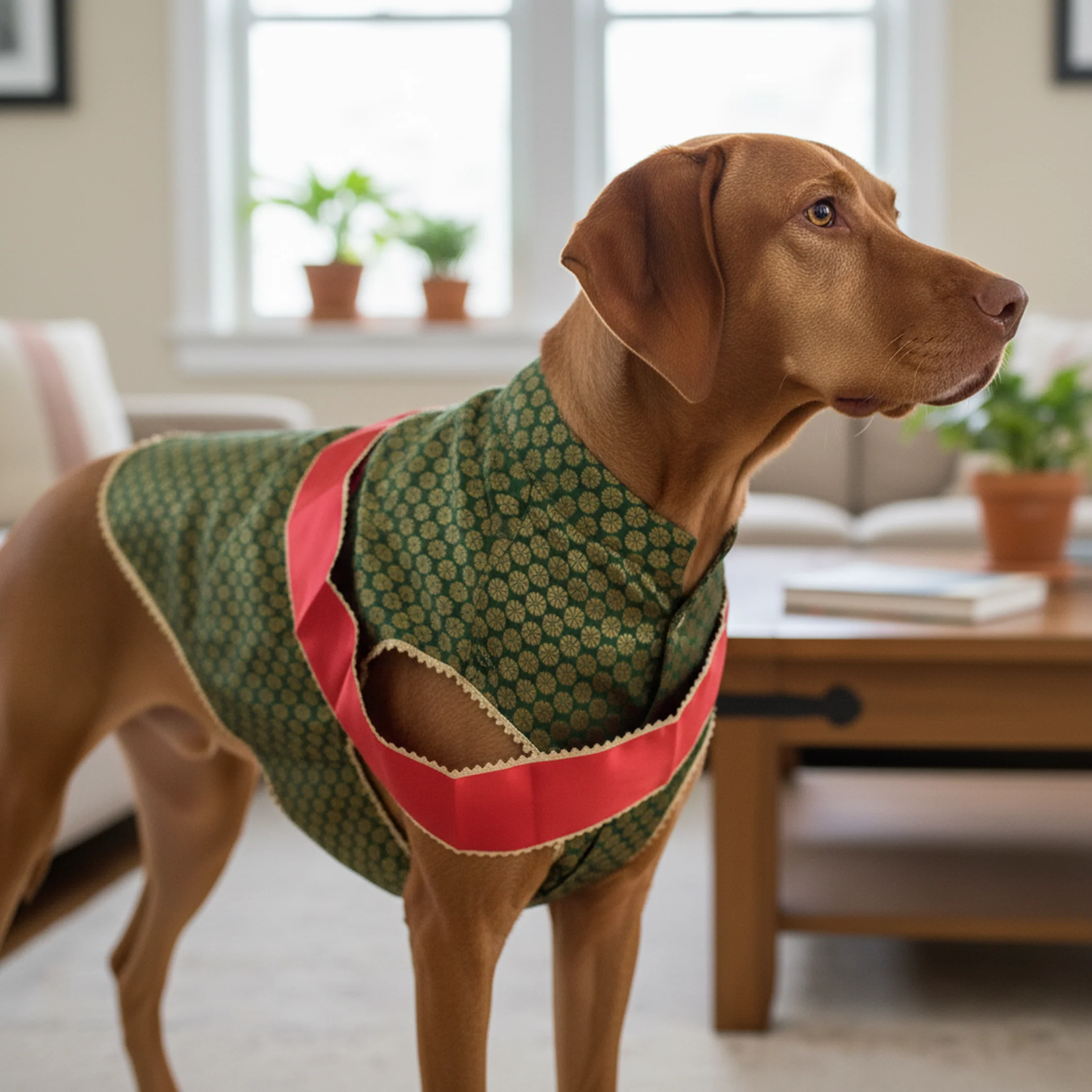 Nootie Festive Sherwani with Chunni for Pets – Green | Stylish Outfit for Weddings & Festivals - Image 5