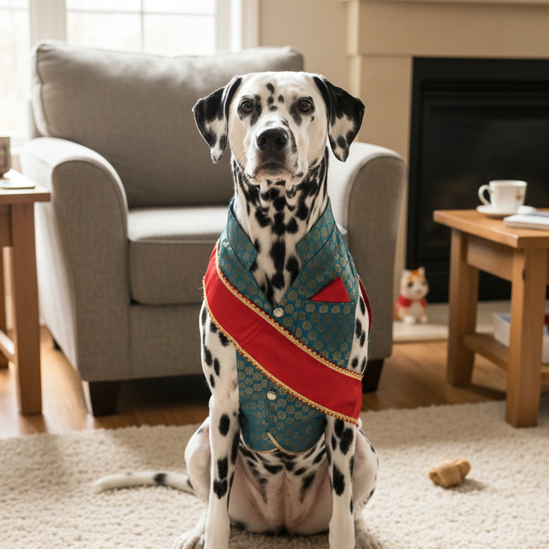 Nootie Festive Sherwani with Chunni for Pets – Blue | Stylish Outfit for Weddings & Festivals - Image 3