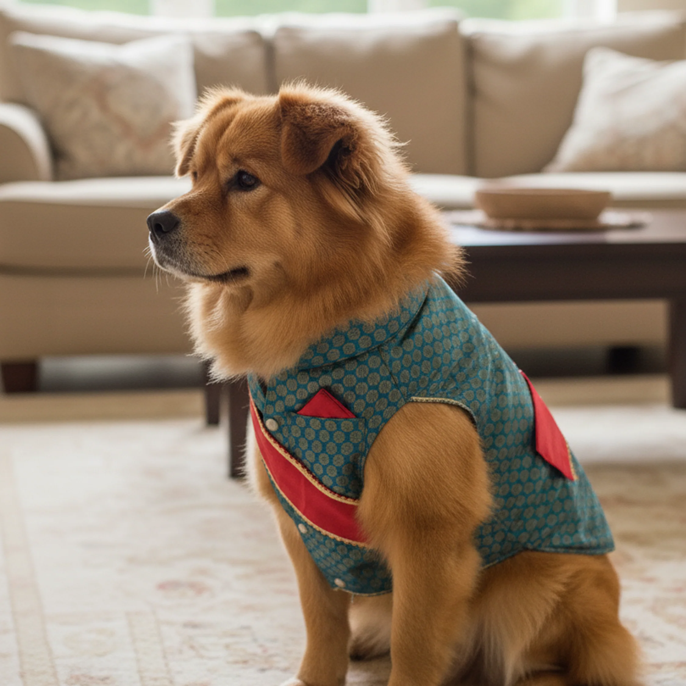 Nootie Festive Sherwani with Chunni for Pets – Blue | Stylish Outfit for Weddings & Festivals - Image 6