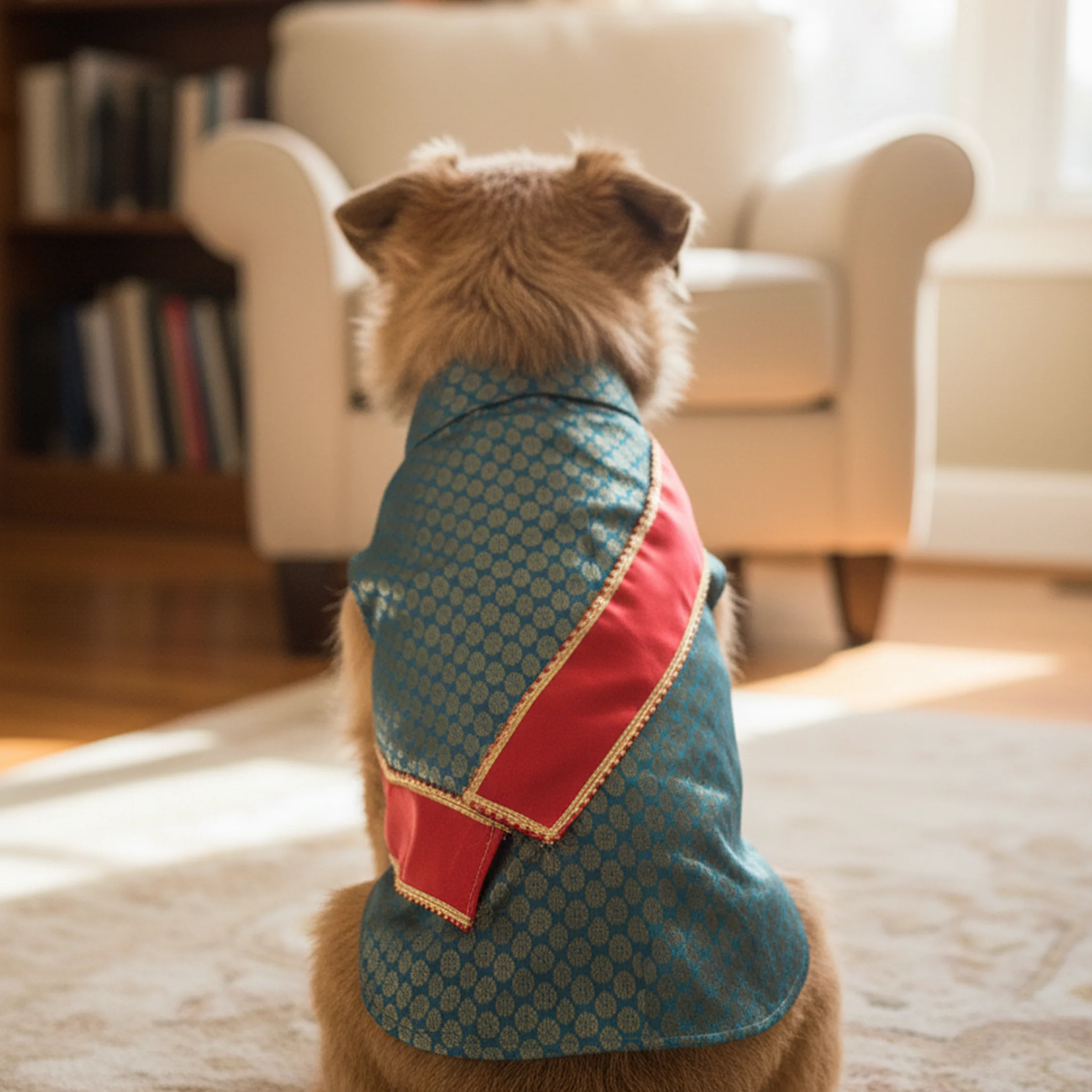 Nootie Festive Sherwani with Chunni for Pets – Blue | Stylish Outfit for Weddings & Festivals - Image 7