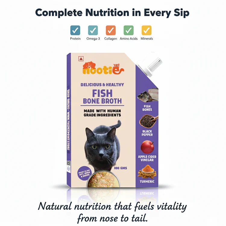 Nootie Natural Fish Broth for Dogs & Cats – Nutrient-Rich, Hydrating Meal Topper (100ml) - Image 8