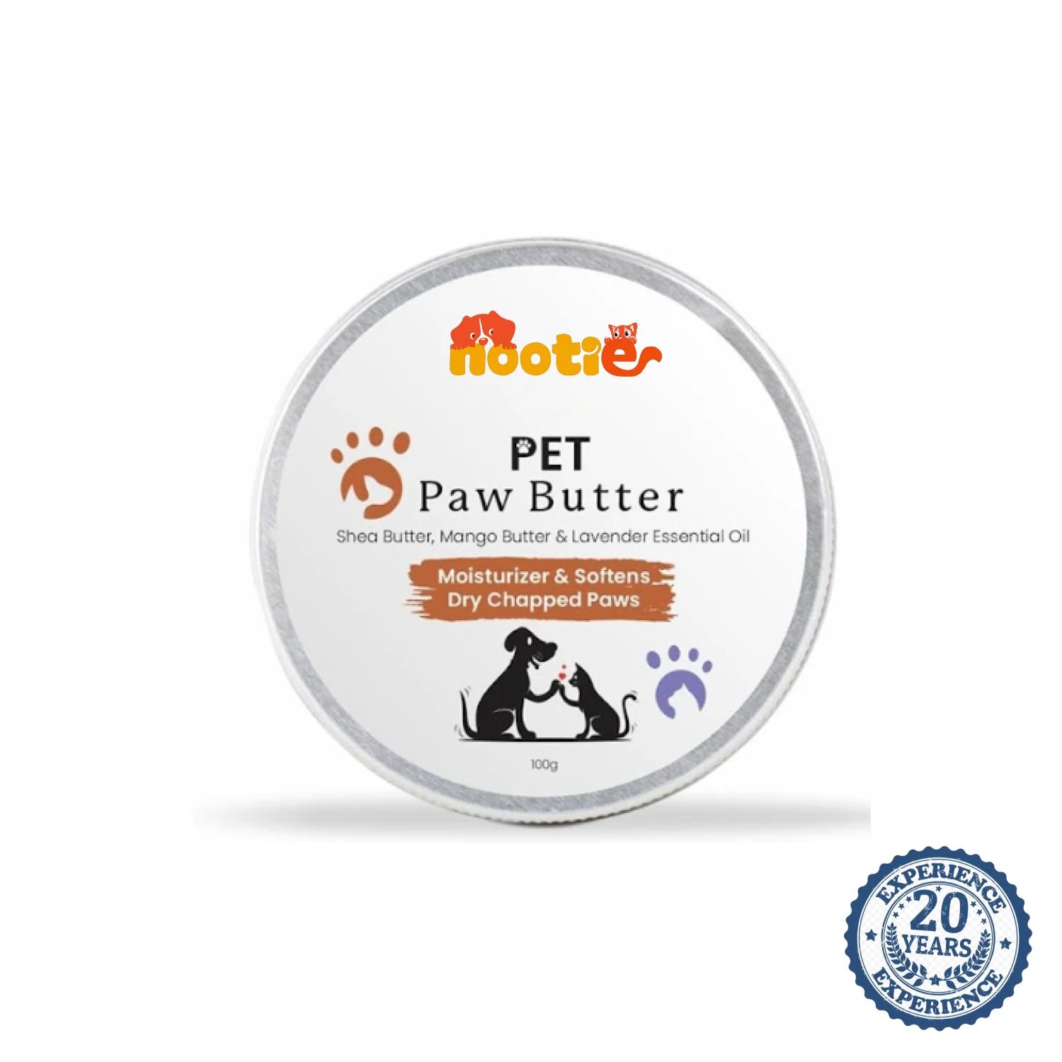 Nootie Pet Paw Butter with Shea Butter, Mango Butter & Lavender Essential Oil for Dogs & Cats (100g) | Moisturises, Heals & Protects Dry Paws - Image 5