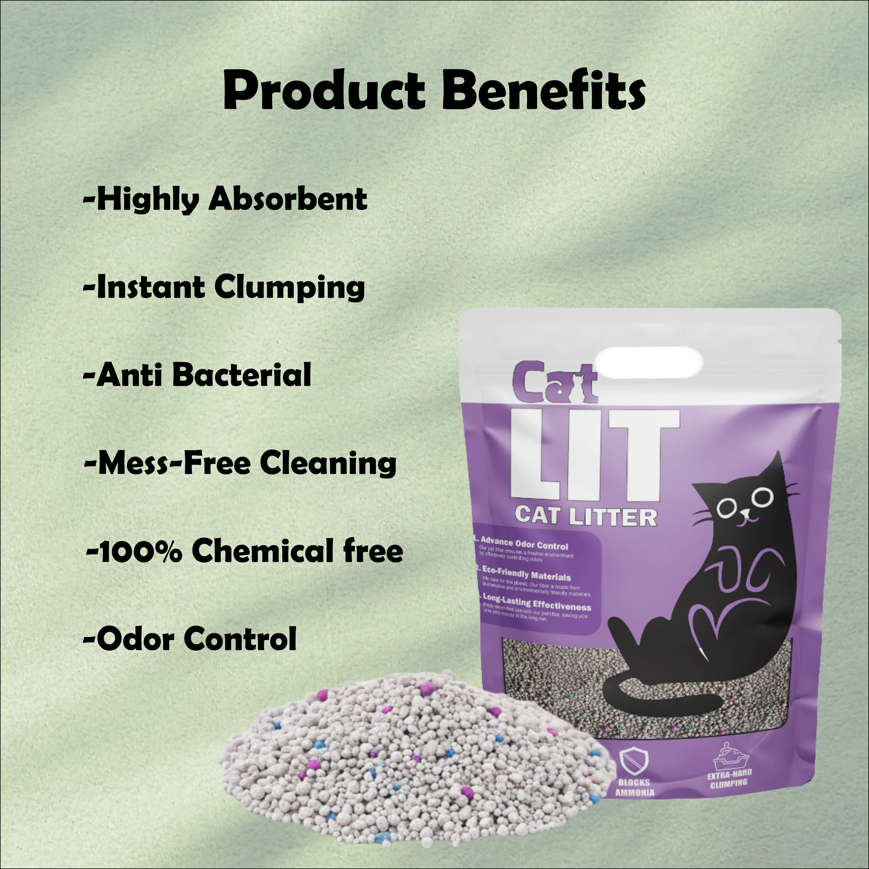 Nootie Premium Cat Litter (Non-Scented) | 100% Natural Bentonite, 99% Dust-Free & Super Absorbent Clumping Litter for Cats – 5 kg - Image 3