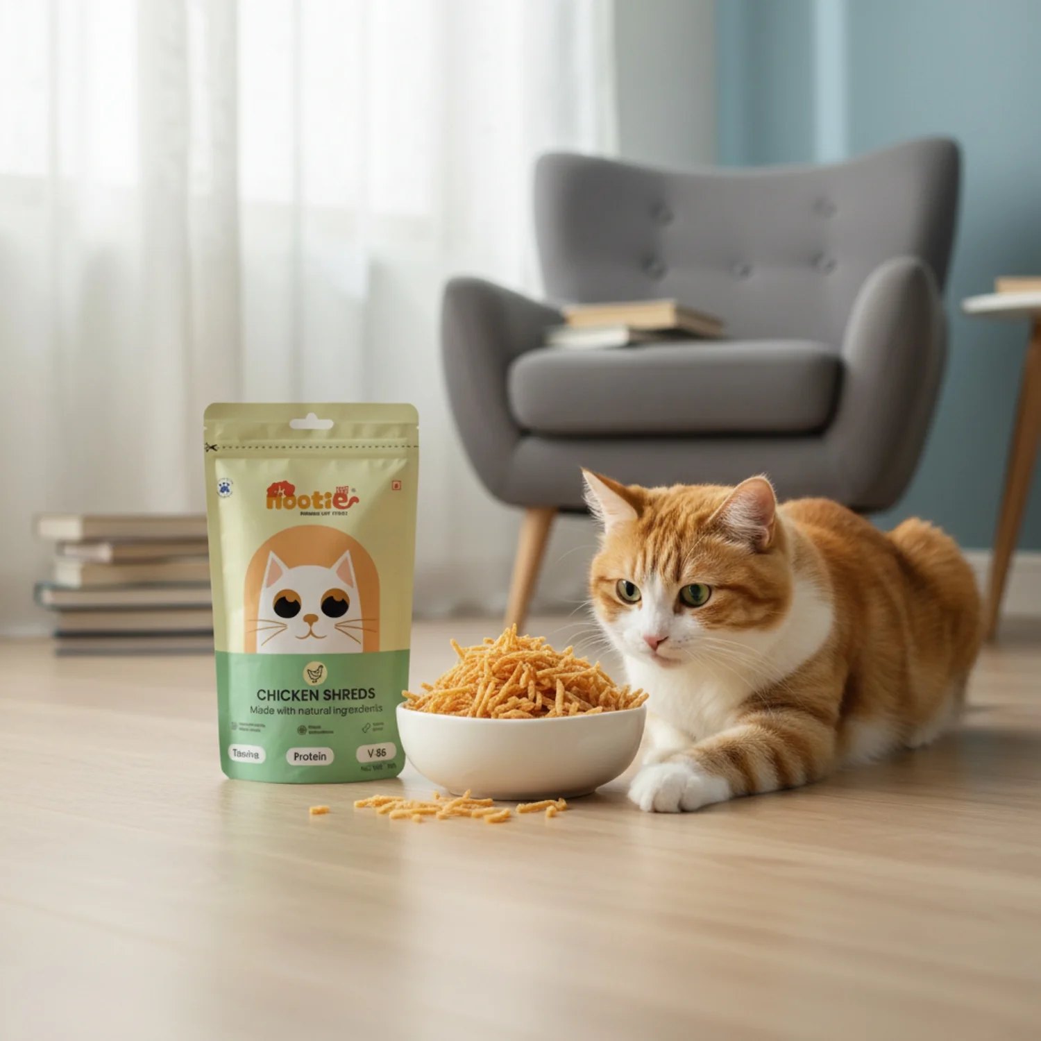 Nootie Premium Cat Treats – Chicken Wrapped Fish, Tuna & Cranberry, Chicken Shreds - 35g - Omega 3 Rich (Pack of 3) - Image 5