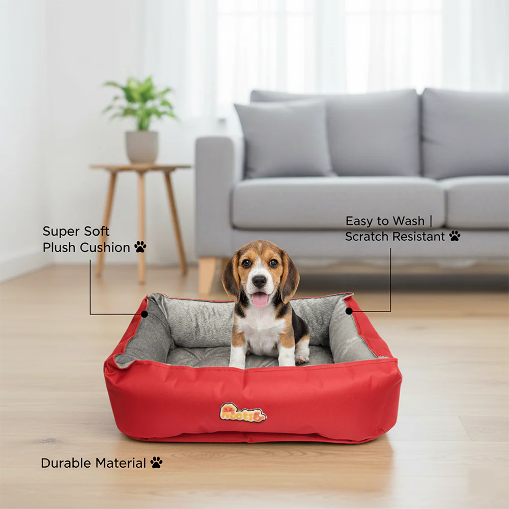 Nootie Sofa Basket Bed for Dogs & Cats – Small (22" x 17" x 6") | Velvet Interior, Mat Exterior, Washable & Scratch-Resistant - Image 12