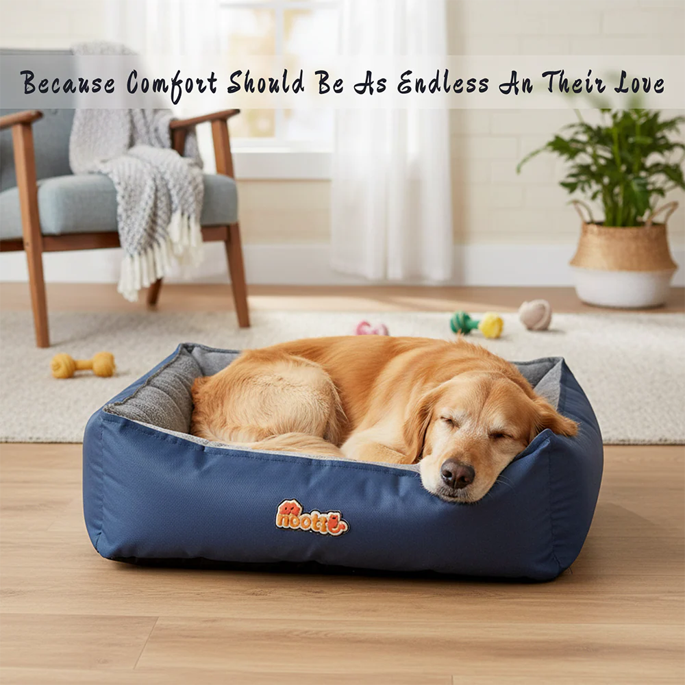 Nootie Sofa Basket Bed for Dogs & Cats – Small (22" x 17" x 6") | Velvet Interior, Mat Exterior, Washable & Scratch-Resistant - Image 7