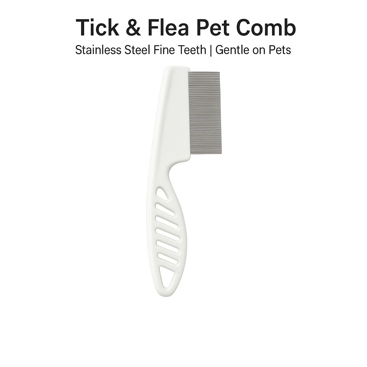 Nootie Tick & Flea Pet Comb for Dogs & Cats | Stainless Steel Fine Tooth Grooming Comb | Safe for All Breeds (24 cm) - Image 3