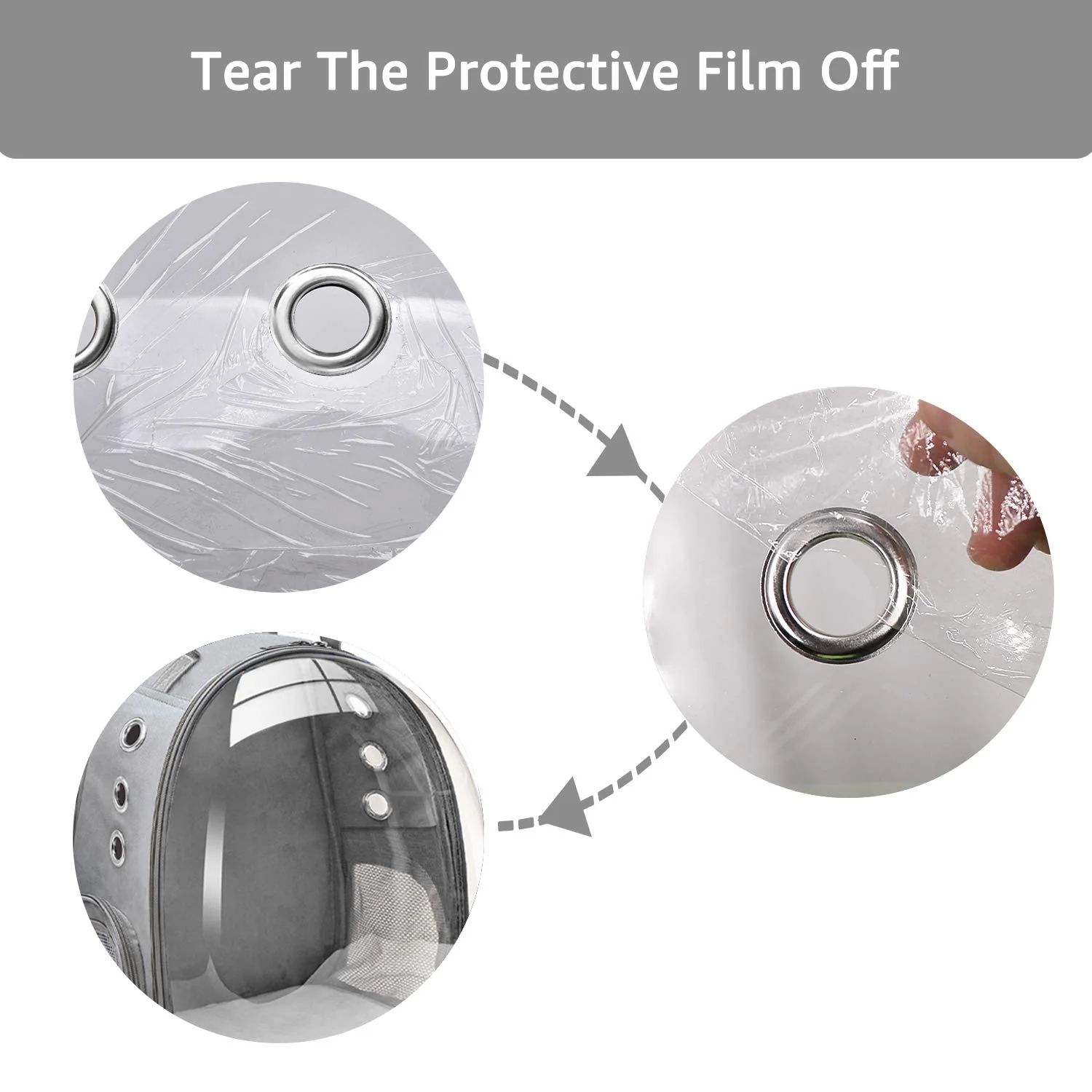 Nootie Transparent Pet Travel Bag for Cats & Dogs | Breathable PVC Backpack Carrier with Ventilation | Ideal for Small Pets up to 6.5 kg - Image 8