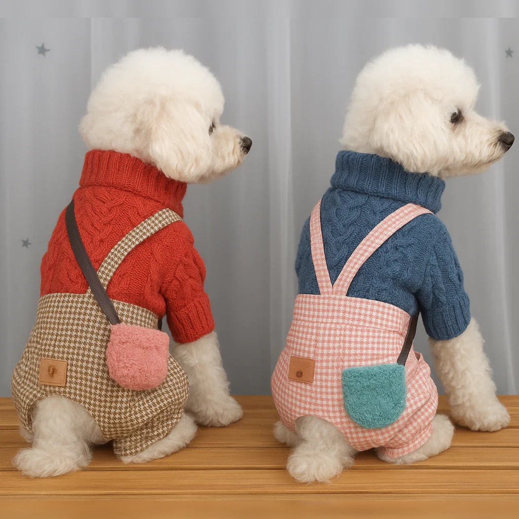 Nootie Winter Double Layer Jumpsuit for Dogs | Soft, Warm and Lightweight | Easy Wear Button Design - Image 5